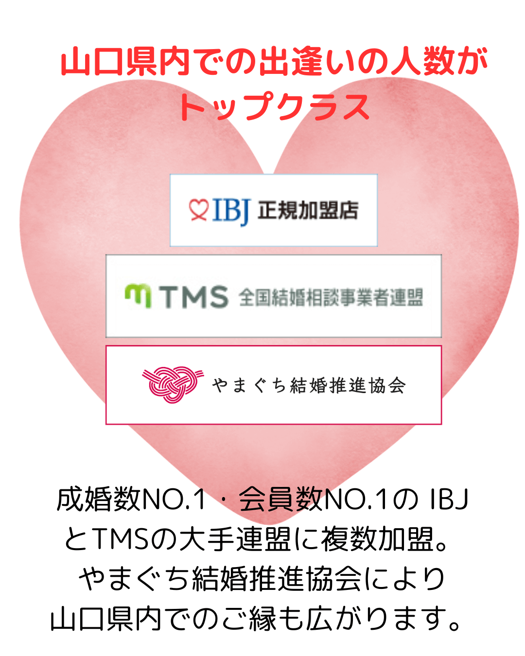 山口県内での出逢いの人数がトップクラス